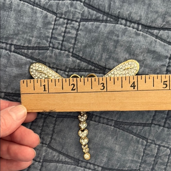 Gold and Silver Dragonfly Brooch - Picture 5 of 6